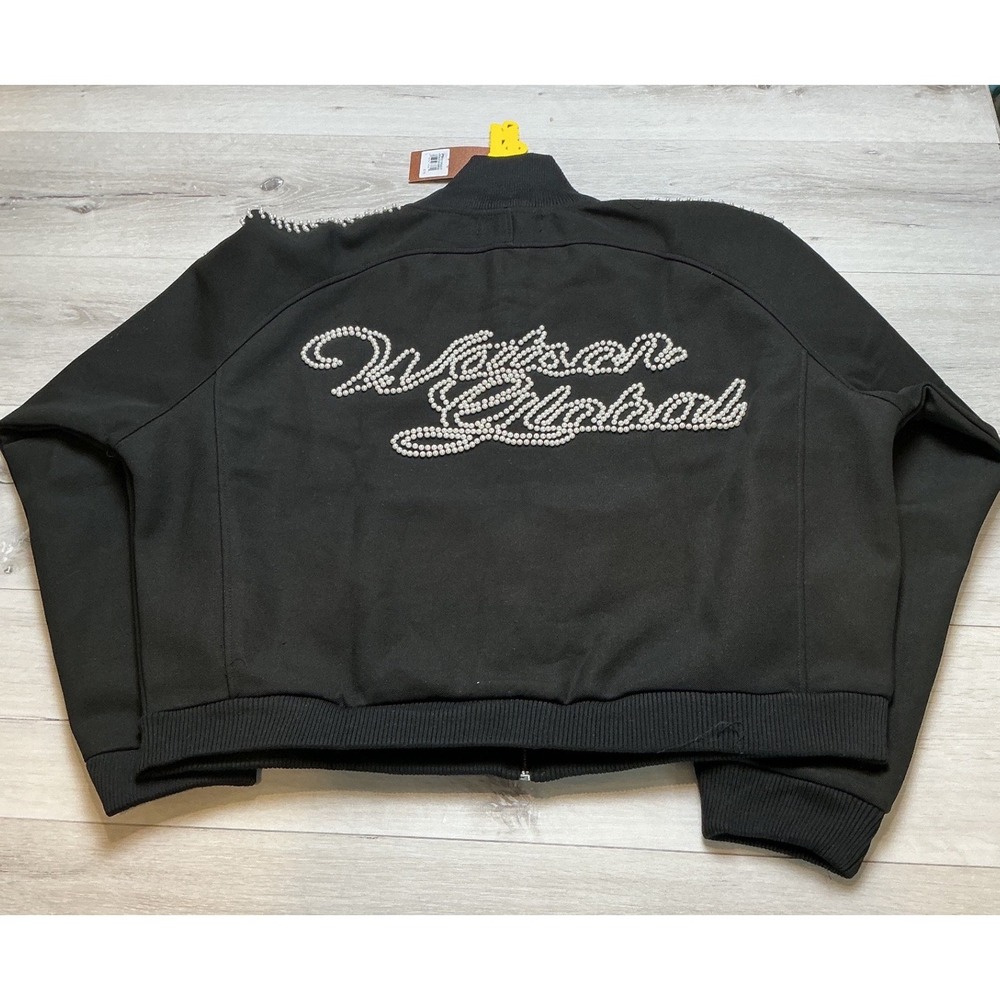 Watson Studios Pearl Lined Sweat Suit Jacket Black Small New With Tags - Picture 4 of 8